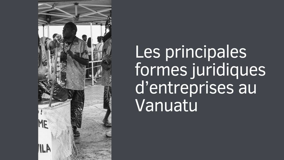 Les principales formes juridiques d’entreprises au Vanuatu