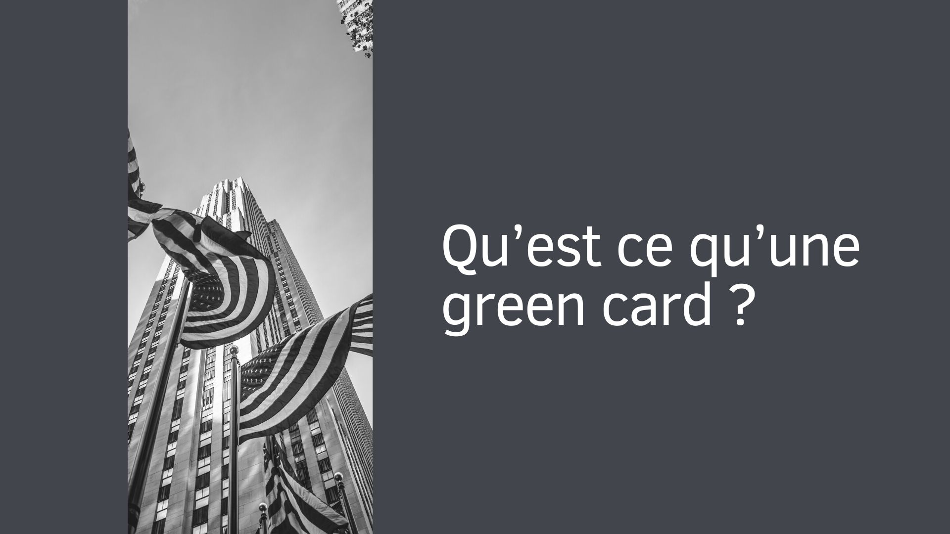 Qu’est ce qu’une green card ?