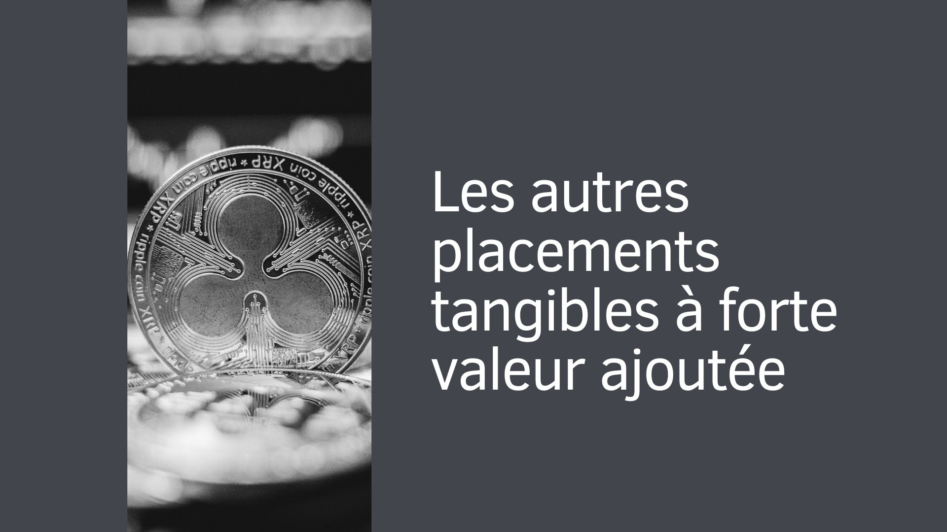 Les autres placements tangibles à forte valeur ajoutée