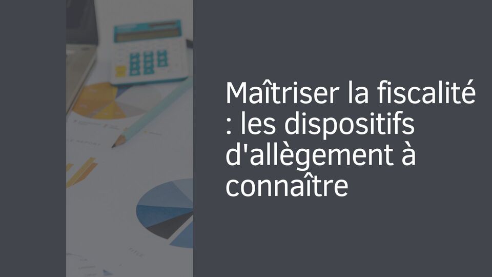 Maîtriser la fiscalité : les dispositifs d'allègement à connaître
