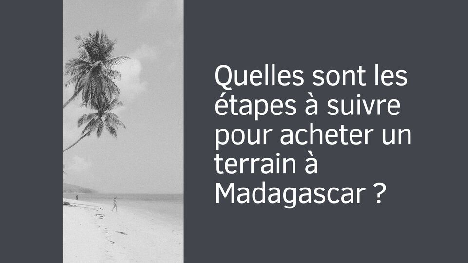 Quelles sont les étapes à suivre pour acheter un terrain à Madagascar ?