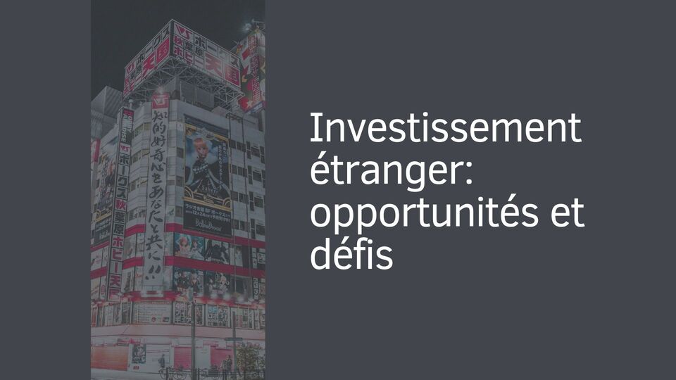 Investissement étranger: opportunités et défis