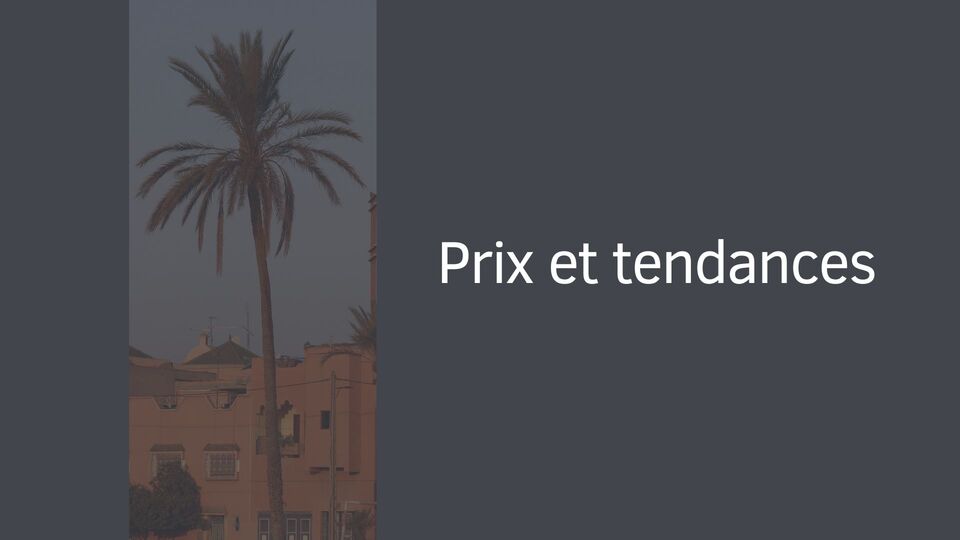 Prix et tendances Prix et tendances