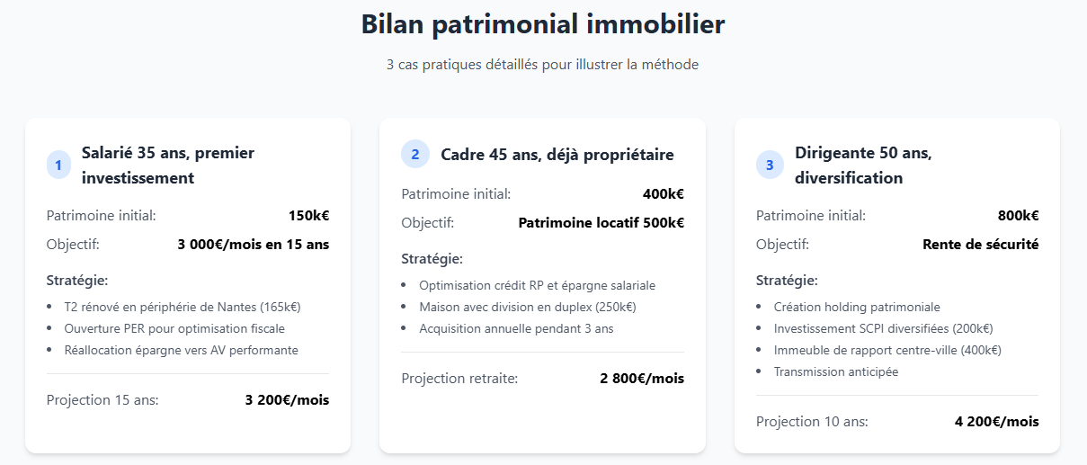 Bilan patrimonial immobilier Bilan patrimonial immobilier