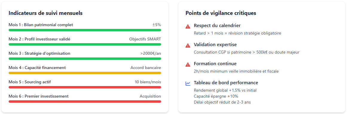 Indicateurs de suivi mensuels Indicateurs de suivi mensuels