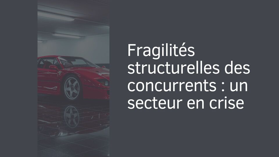 Fragilités structurelles des concurrents : un secteur en crise Fragilités structurelles des concurrents : un secteur en crise