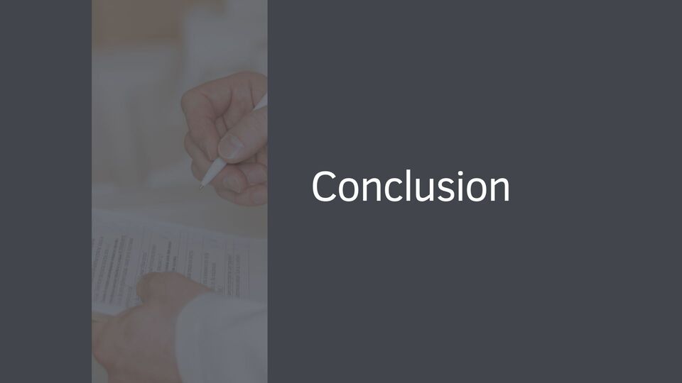 Conclusion Conclusion