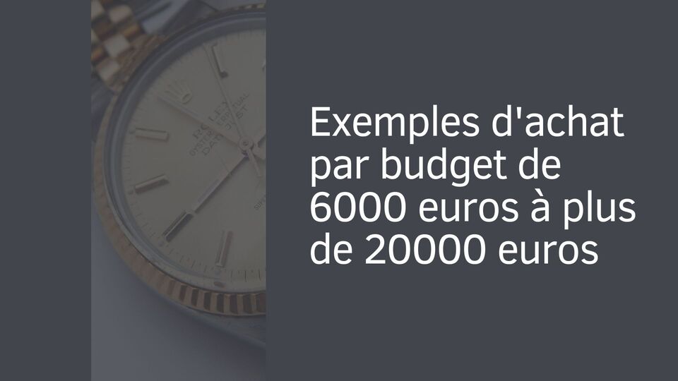 Exemples d'achat par budget de 6000 euros à plus de 20000 euros Exemples d'achat par budget de 6000 euros à plus de 20000 euros