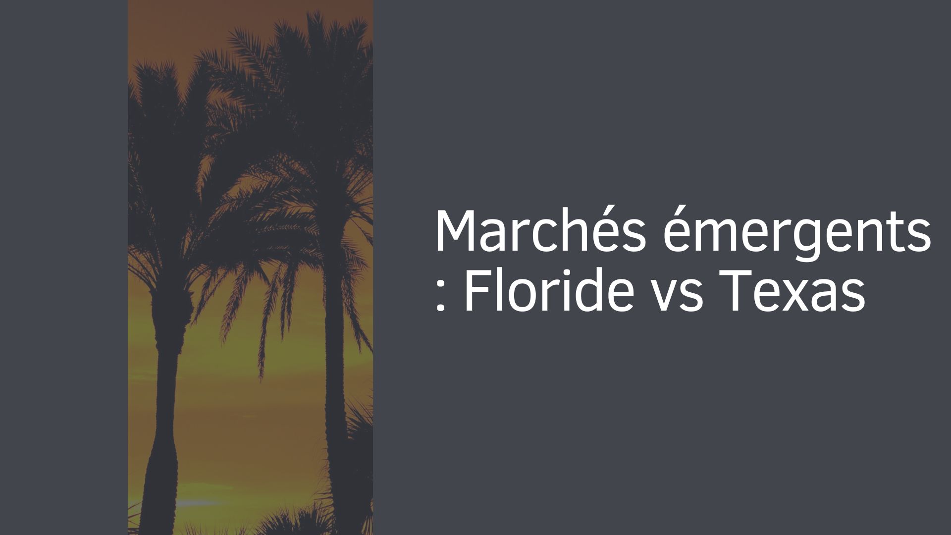 Marchés émergents : Floride vs Texas Marchés émergents : Floride vs Texas
