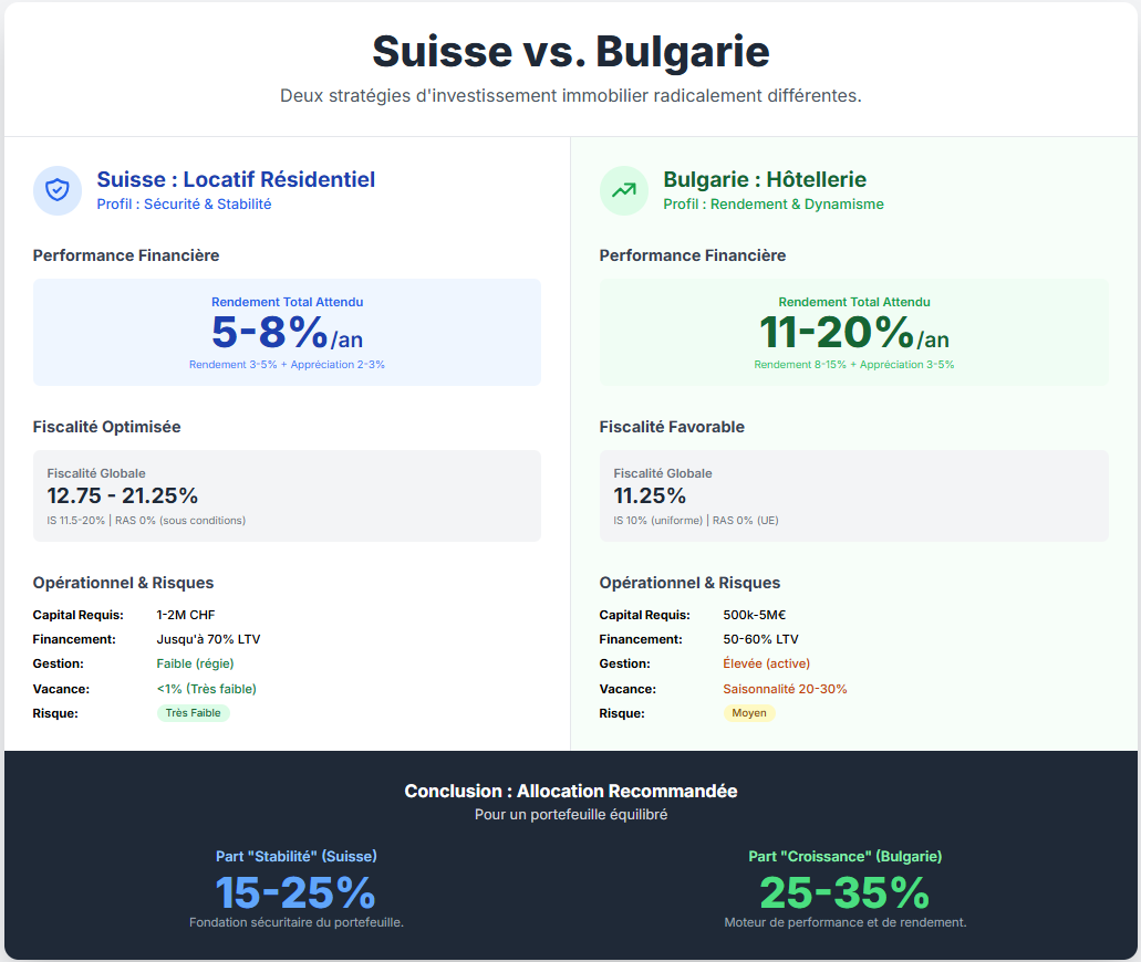 Comparaison Suisse vs Bulgarie Comparaison Suisse vs Bulgarie