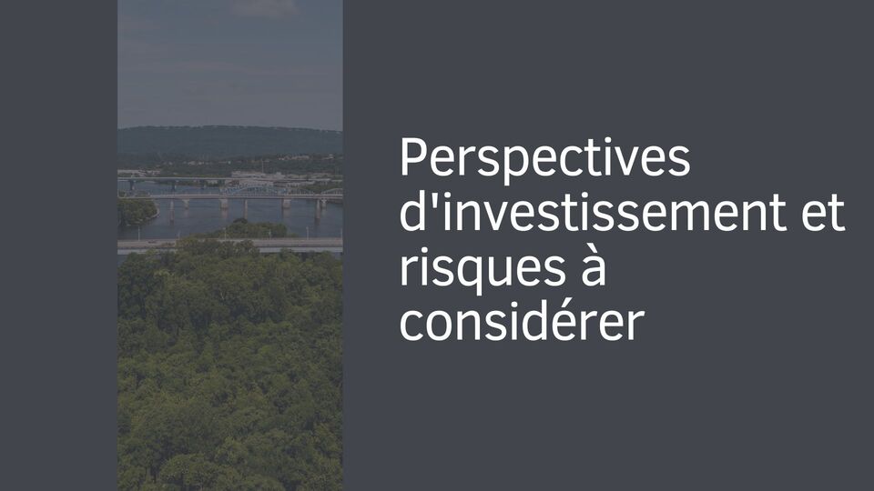 Perspectives d'investissement et risques à considérer Perspectives d'investissement et risques à considérer