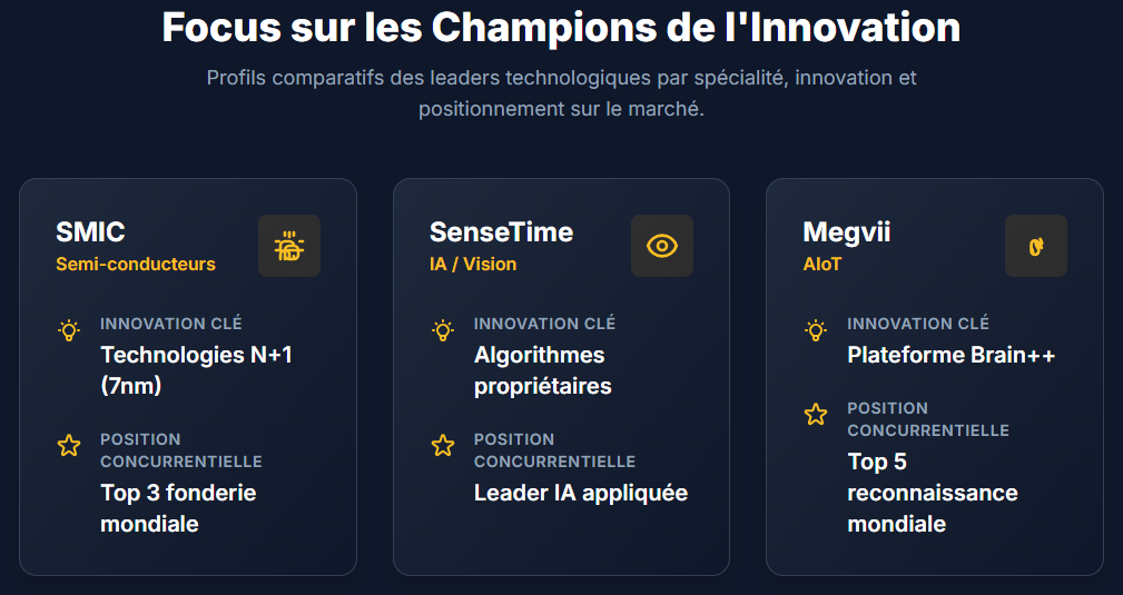 Profil d'innovation des pépites émergentes