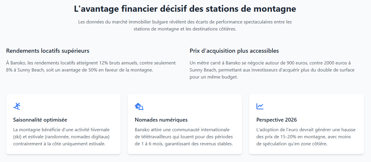 L'avantage décisif des stations de montagne