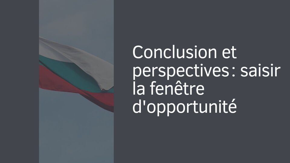 Conclusion et perspectives : saisir la fenêtre d'opportunité Conclusion et perspectives : saisir la fenêtre d'opportunité