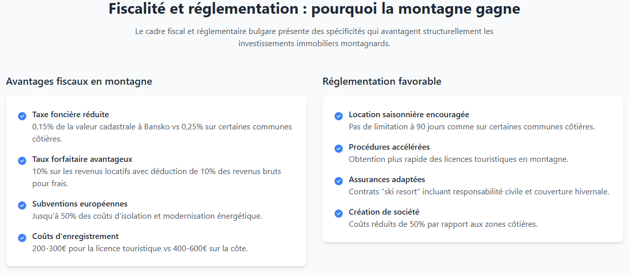 Fiscalité / réglementation montagne