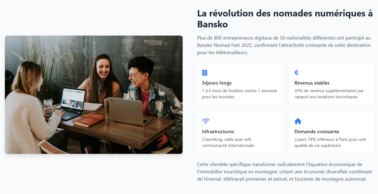 Révolution des nomades numériques à Bansko