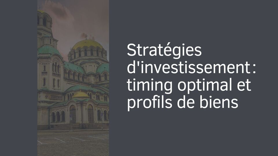 Stratégies d'investissement : timing optimal et profils de biens Stratégies d'investissement : timing optimal et profils de biens