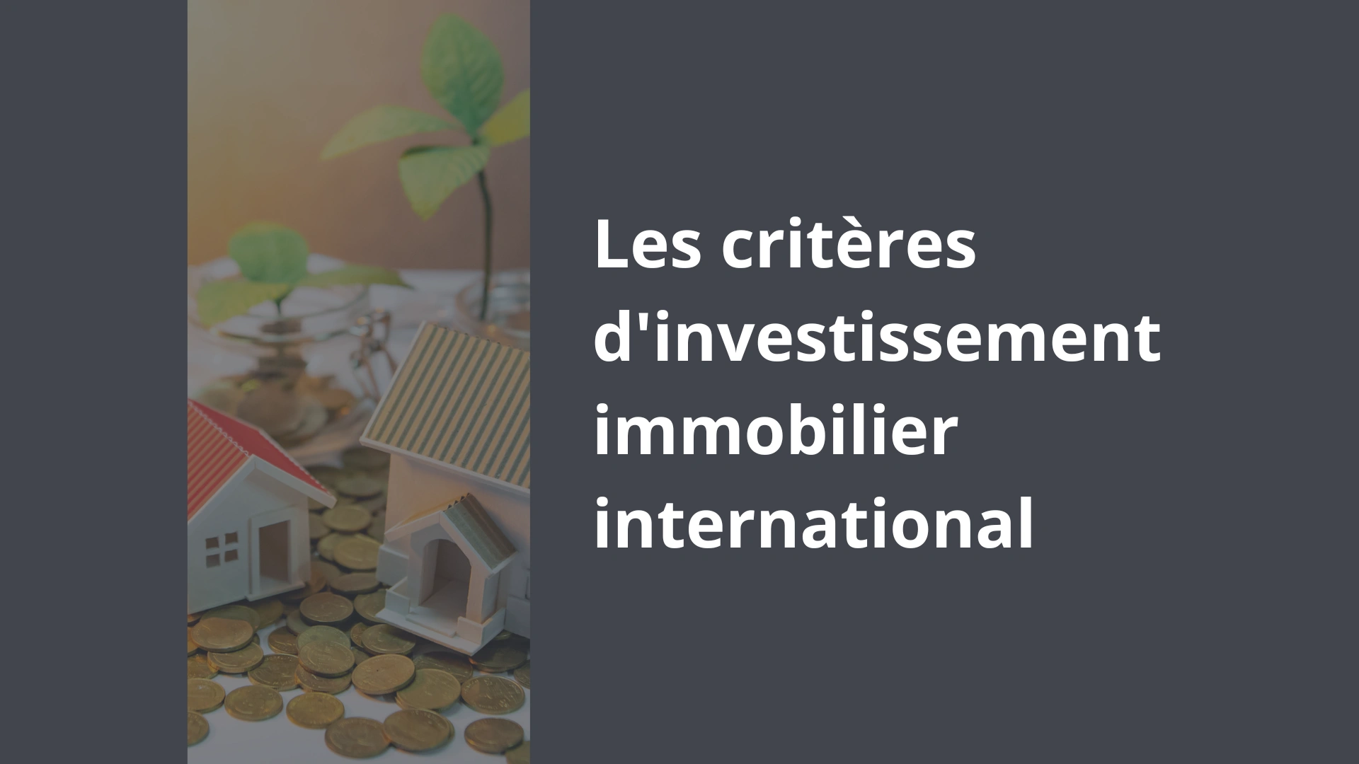 Les critères d'investissement immobilier international Les critères d'investissement immobilier international