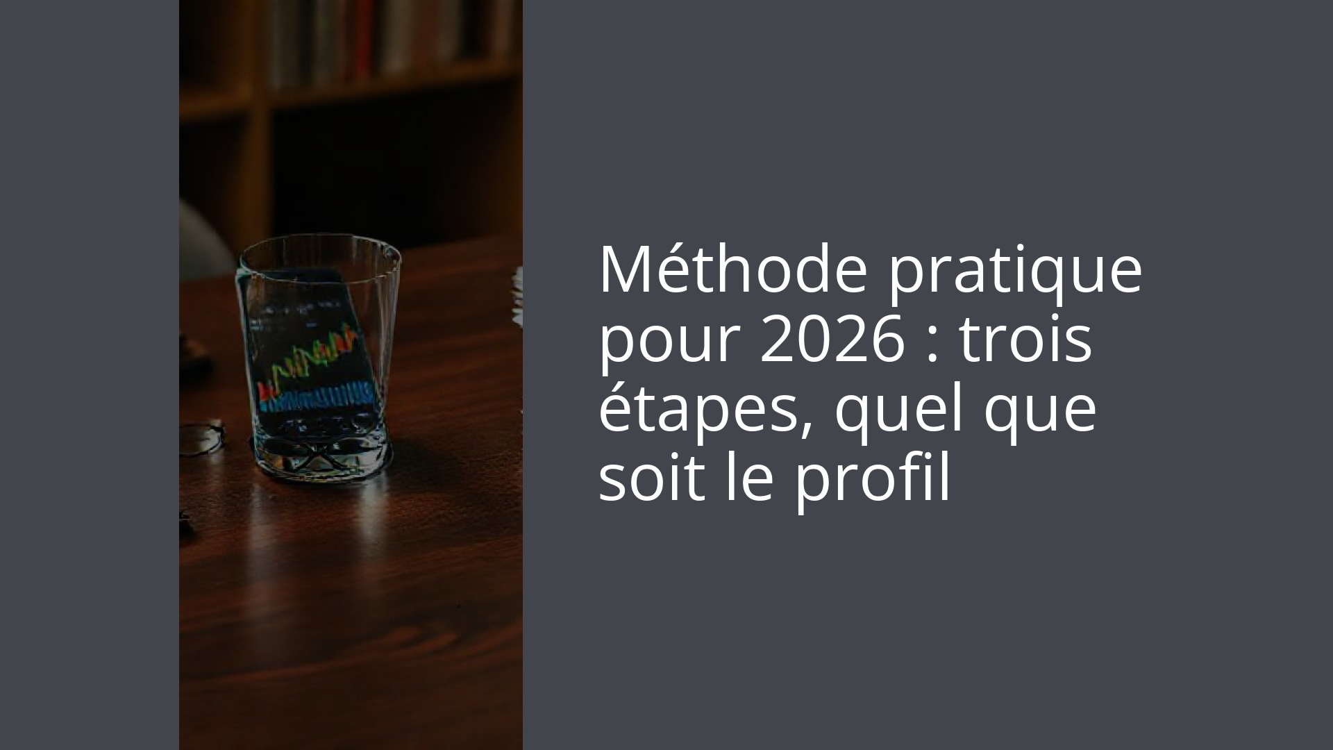 Méthode pratique pour 2026 : trois étapes, quel que soit le profil