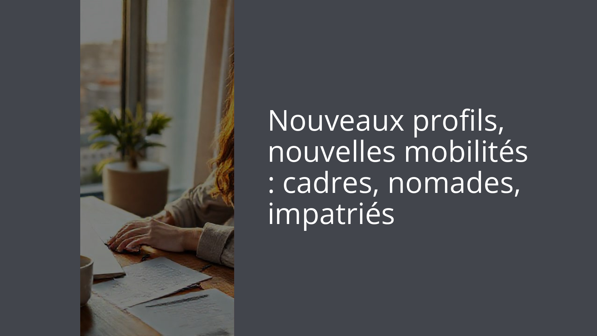 Nouveaux profils, nouvelles mobilités : cadres, nomades, impatriés