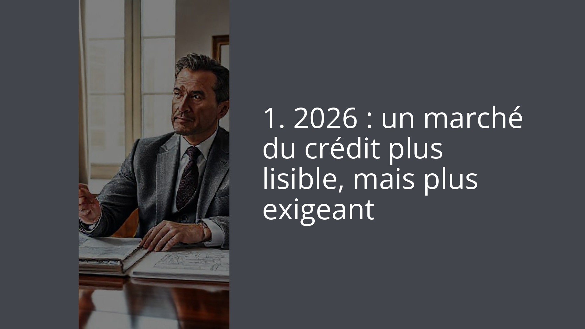 1. 2026 : un marché du crédit plus lisible, mais plus exigeant