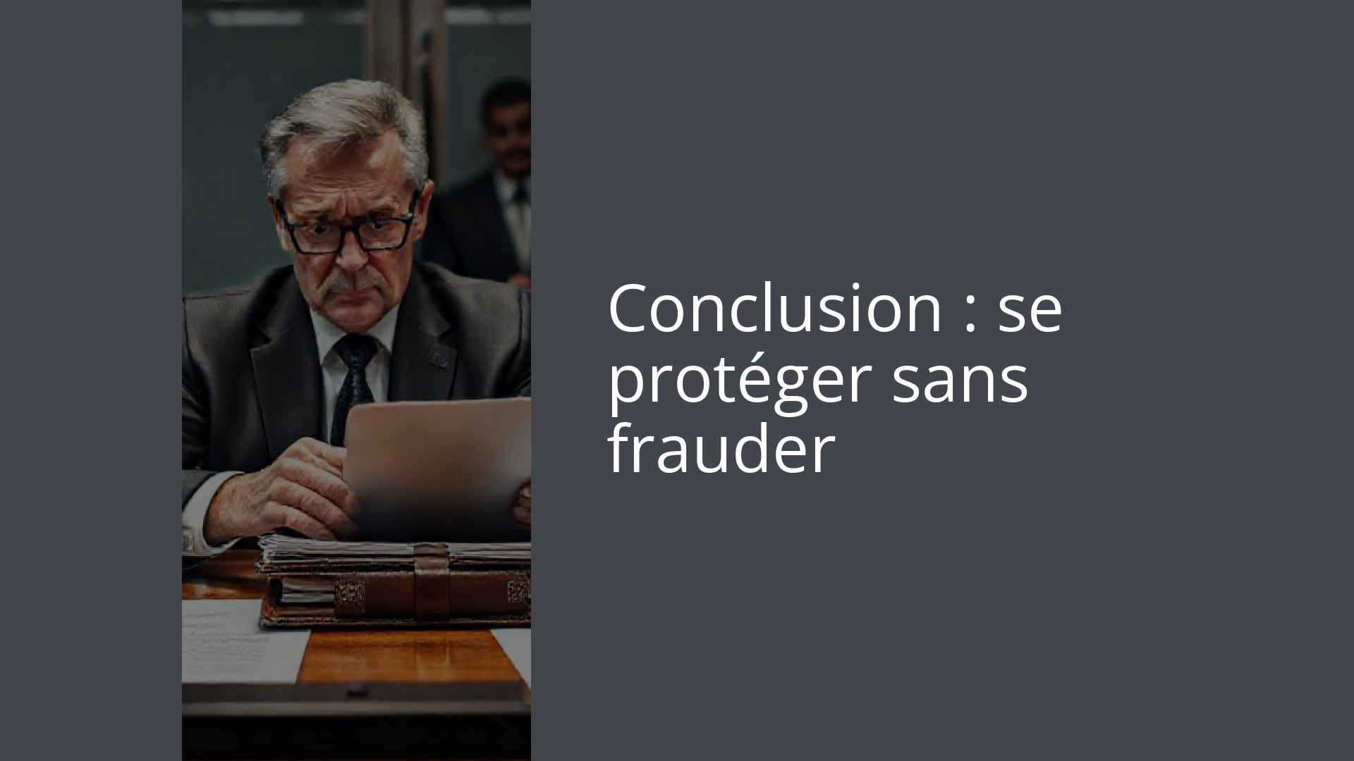Conclusion : se protéger sans frauder