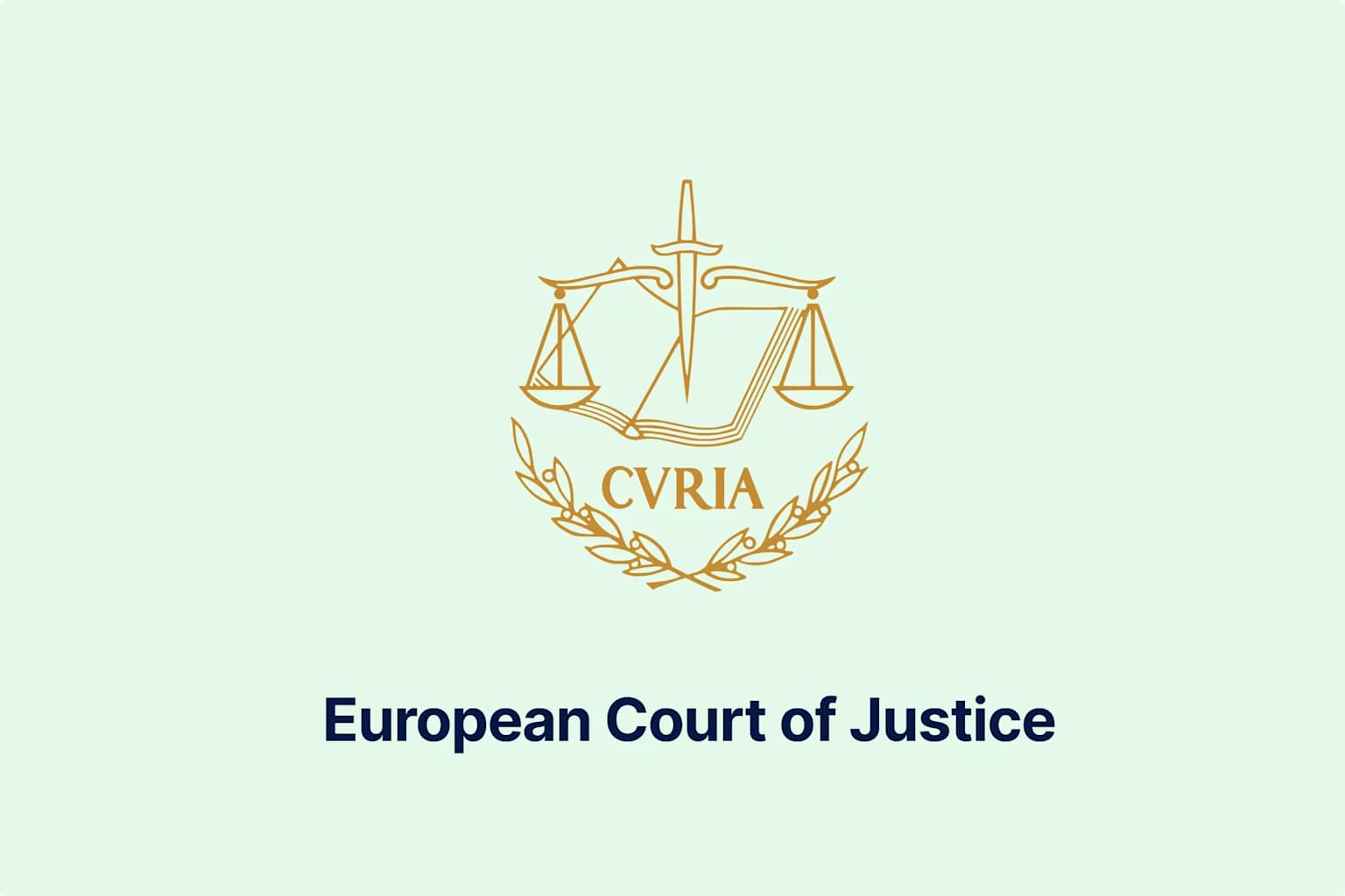 Logo of the European Court of Justice, an institution involved in fiscal and legal oversight within the EU