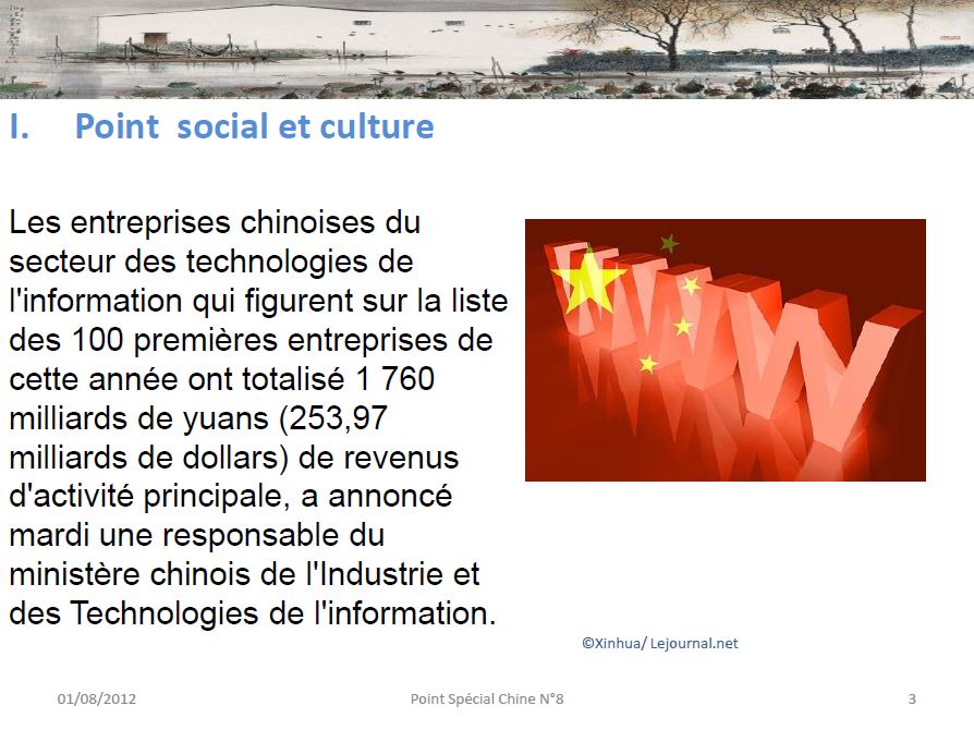 Point social et culture en Chine