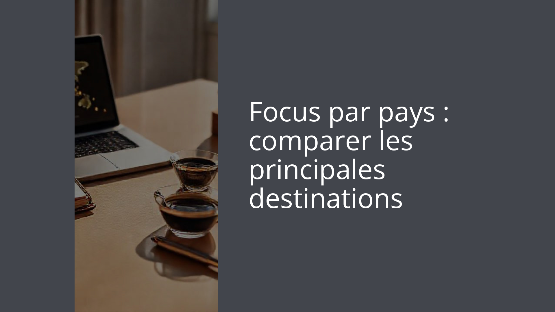 Focus par pays : comparer les principales destinations