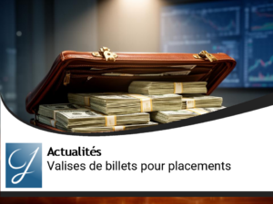 Des valises de billets pour vos placements!