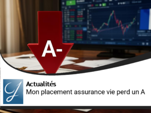 Mon placement assurance vie perd un A!