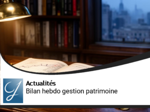 Bilan de semaine blog  gestion de patrimoine