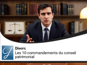 Les 10 commandements du conseil en gestion de patrimoine
