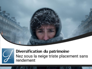 Le nez sous la neige, triste, son placement n&rsquo;a plus de rendement