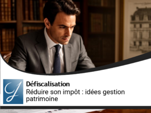 Idée gestion de patrimoine : comment réduire son impôt?