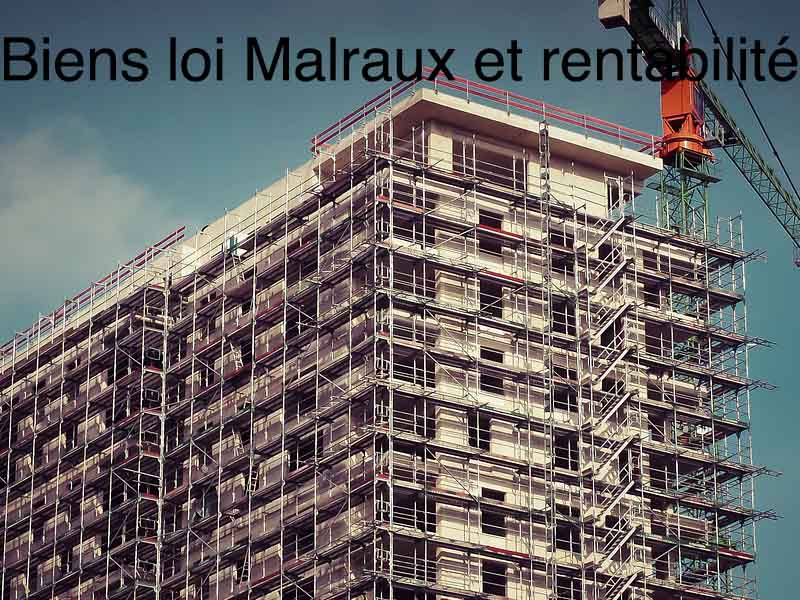 biens loi malraux et rentabilité