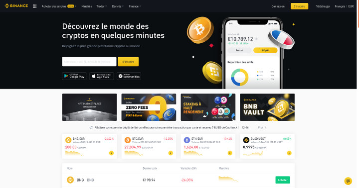 Acheter des bitcoins avec l'application Binance