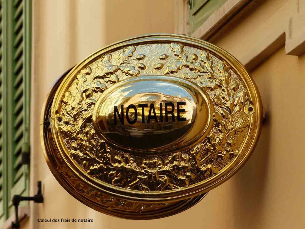 calcul des frais de notaire