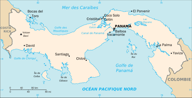 Carte du Panama