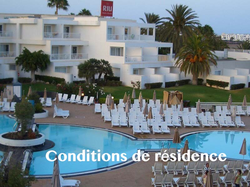 conditions de résidence fuerteventura