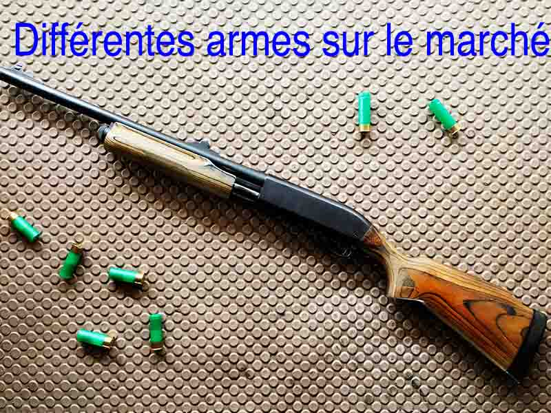 différentes armes