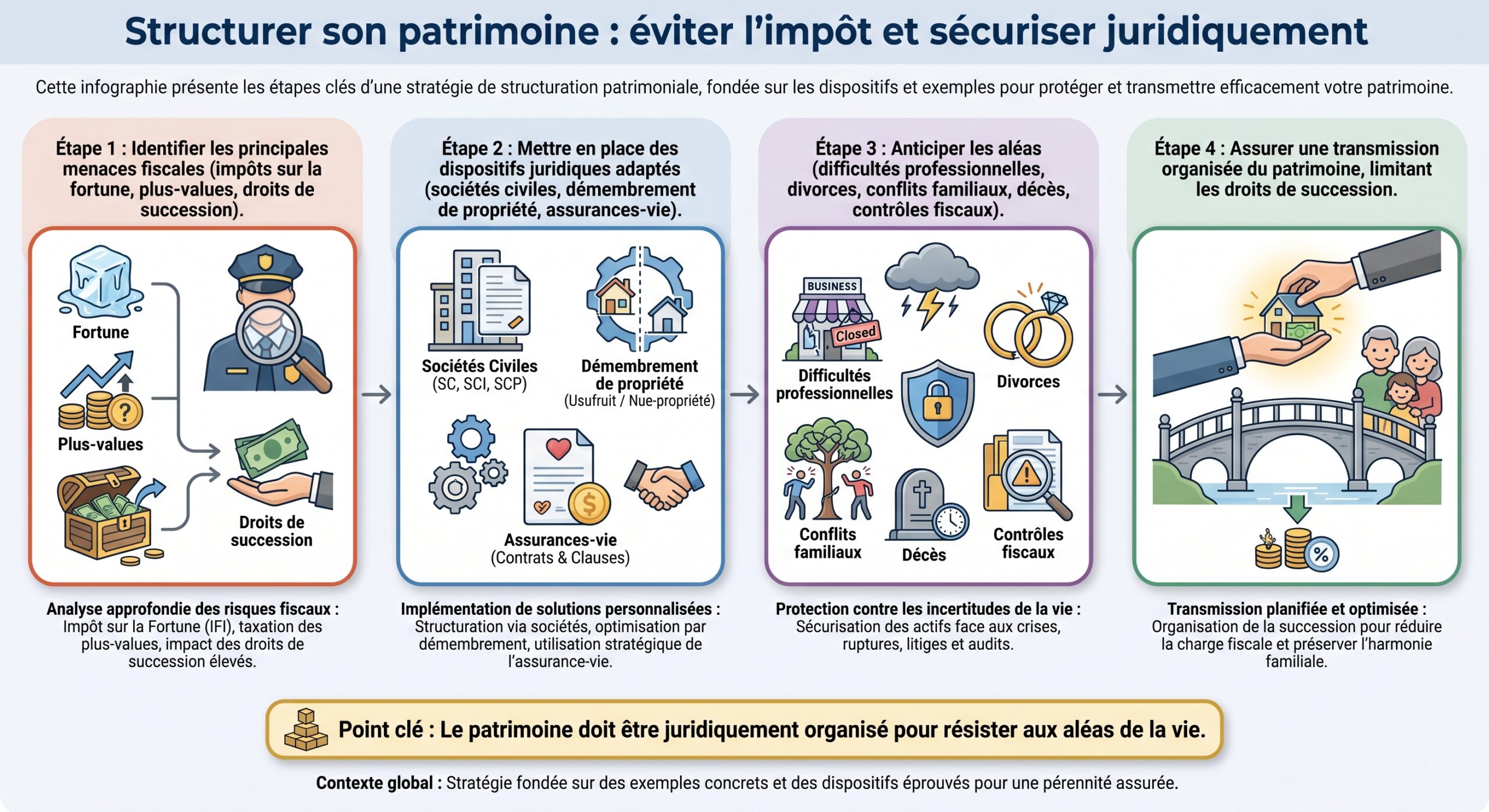 Structurer son patrimoine : éviter l'impôt et sécuriser juridiquement