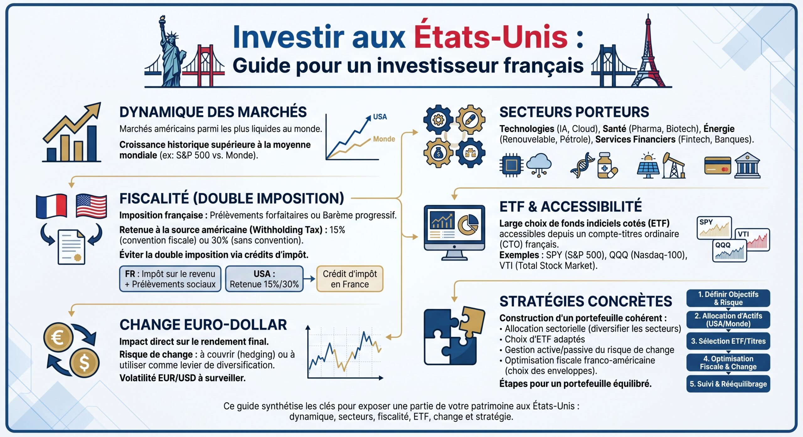 Investir aux États‑Unis : guide pour un investisseur français