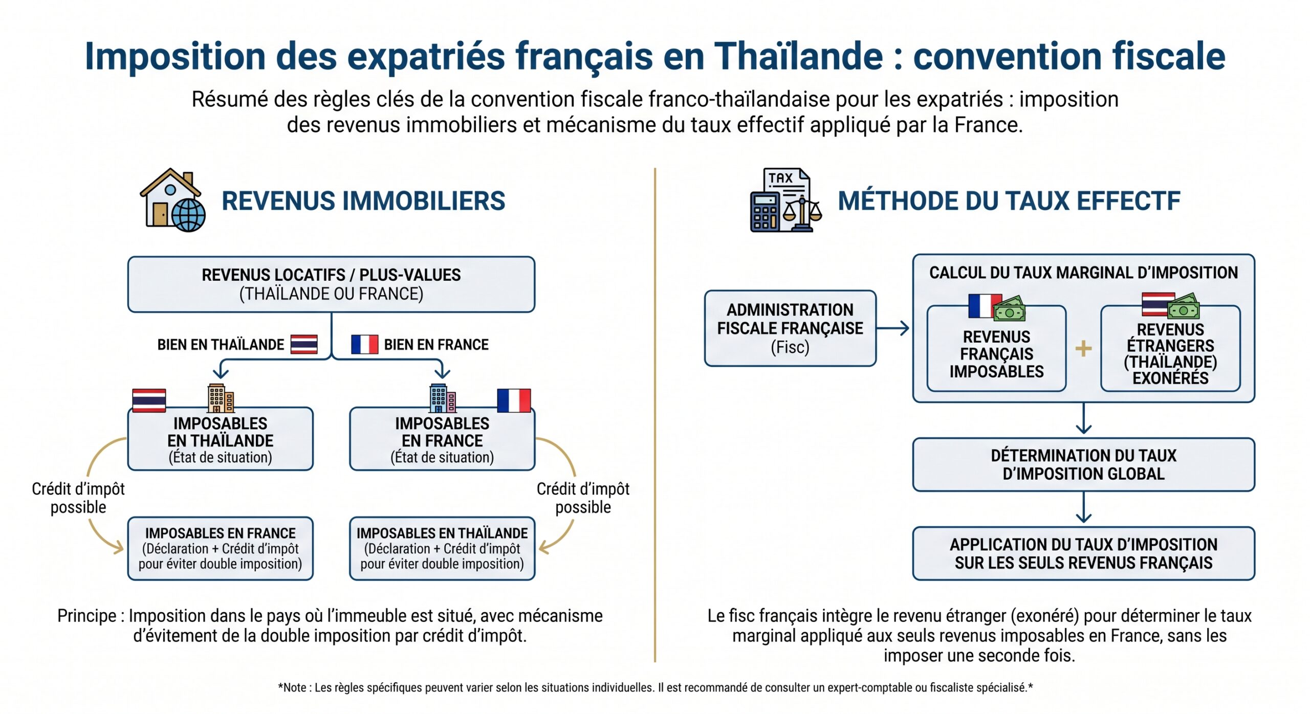 Imposition des expatriés français en Thaïlande : convention fiscale