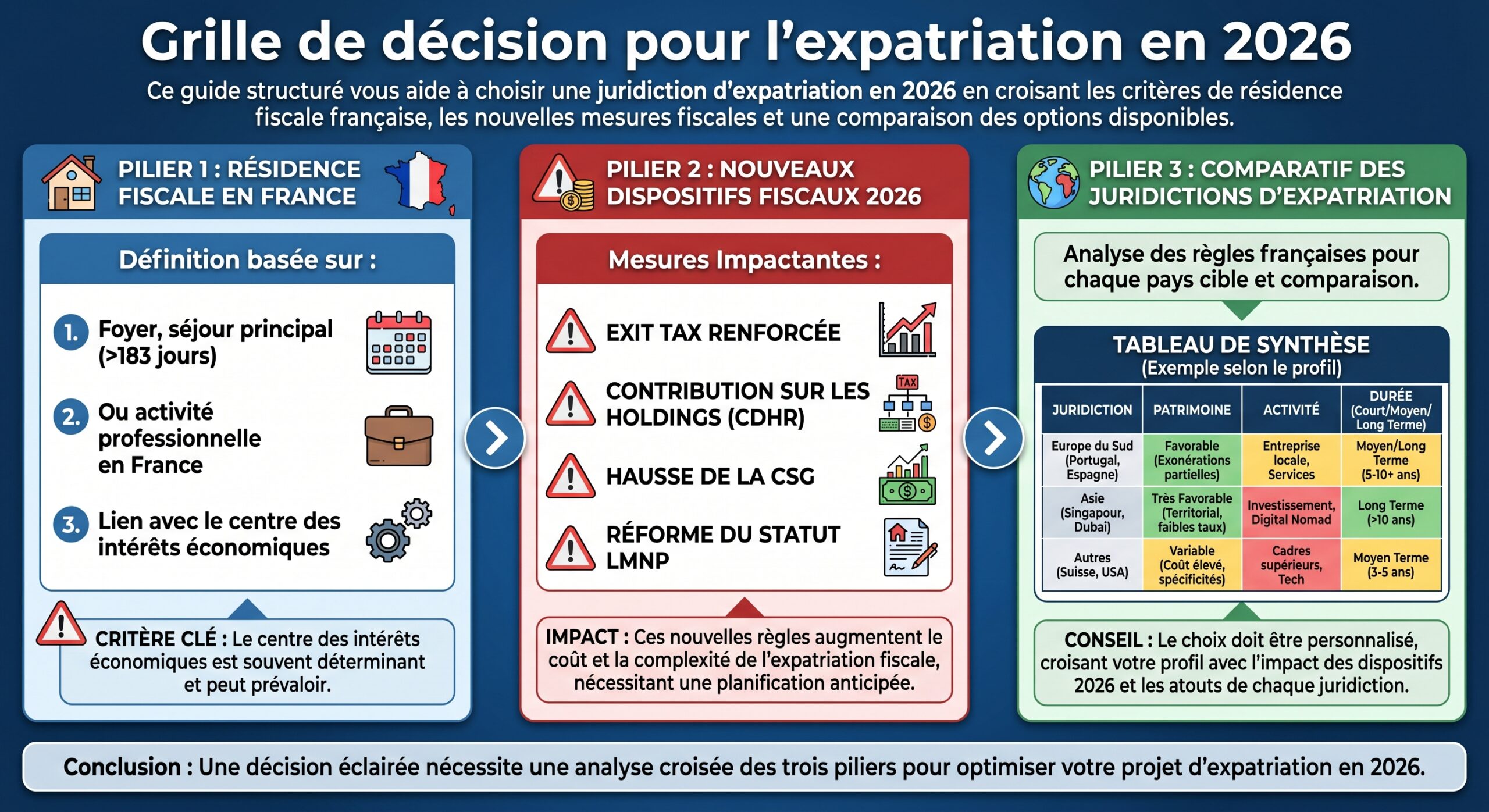 Grille de décision pour l'expatriation en 2026