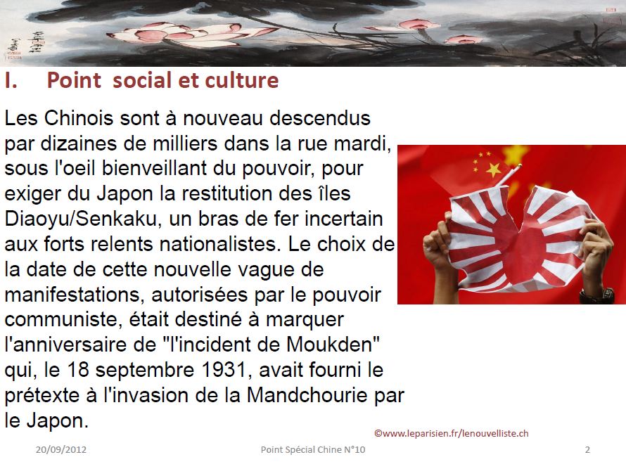 Point social et culture en Chine