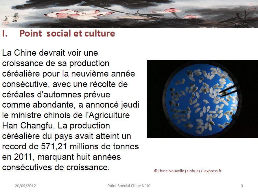 Point social et culture en Chine