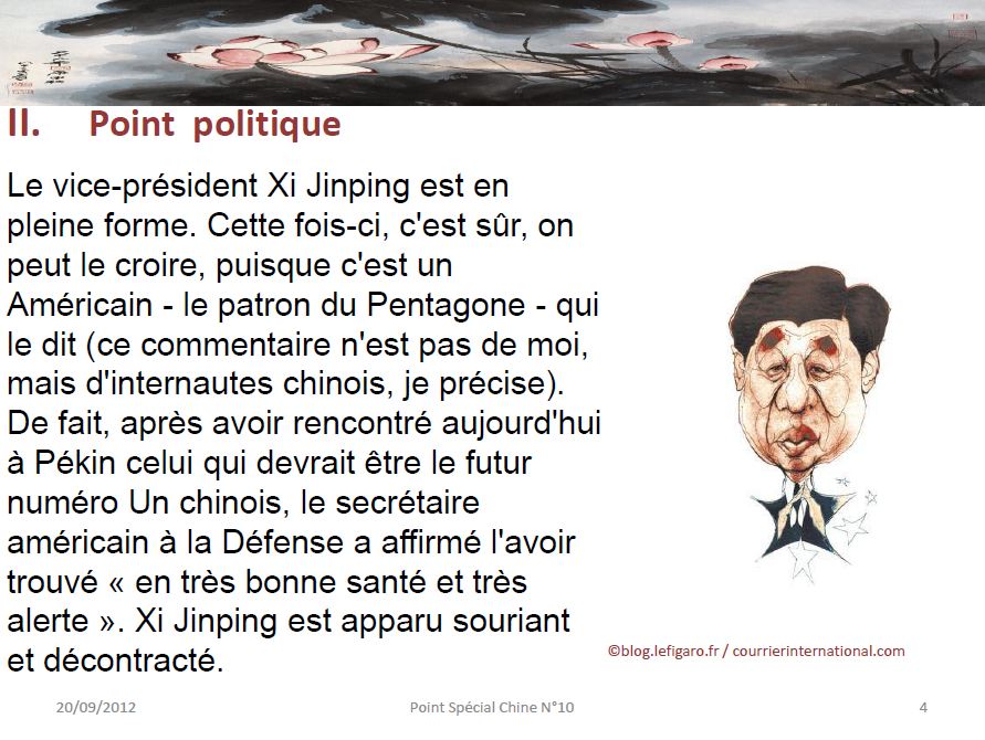 Point politique en Chine