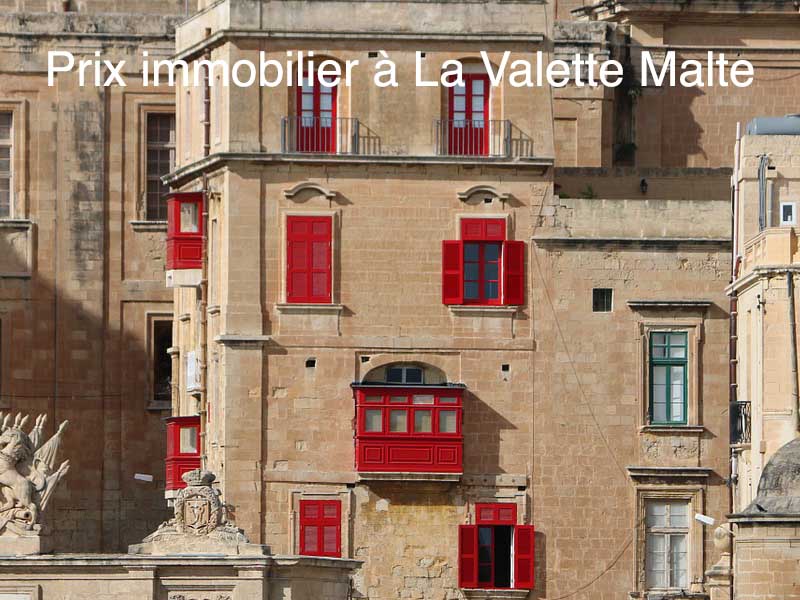 prix immobilier Valette Malte
