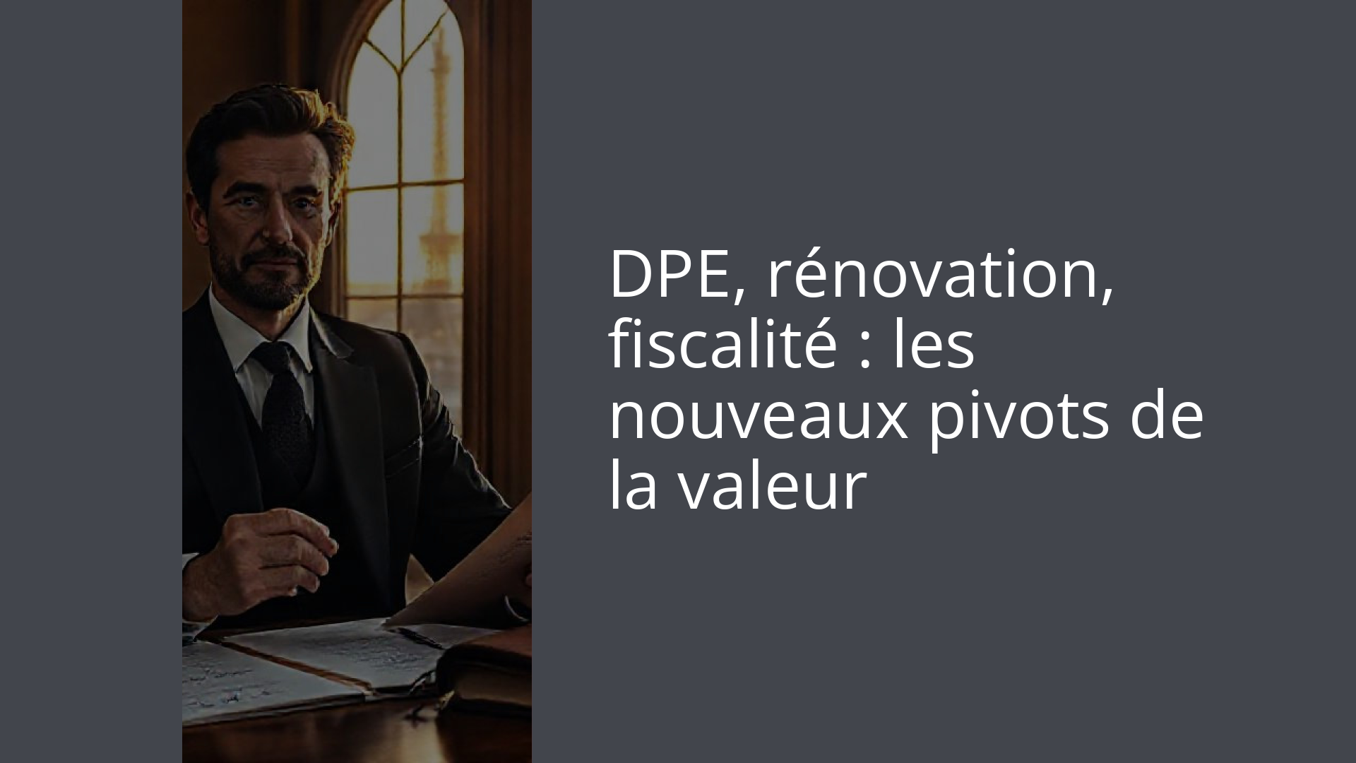 DPE, rénovation, fiscalité : les nouveaux pivots de la valeur